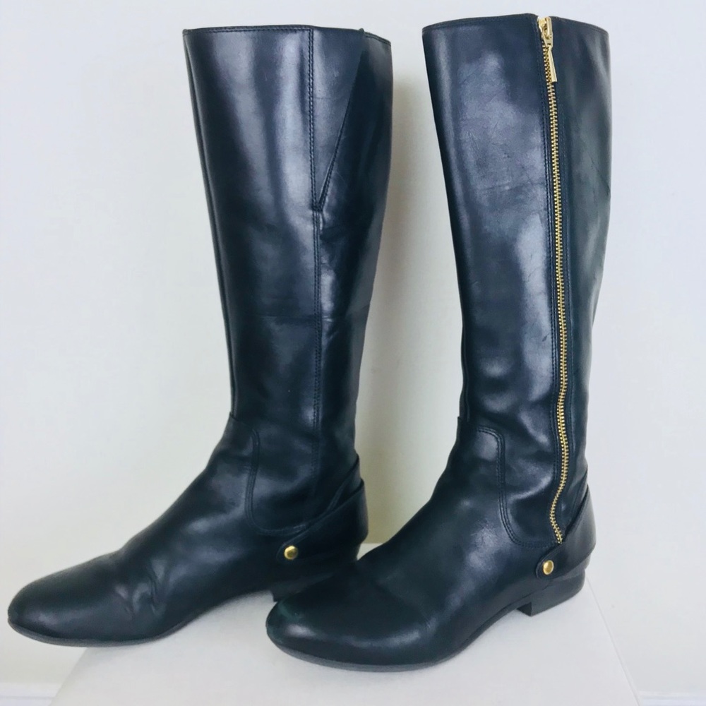 Clark’s Lightly Worn Knee High Black Leather Boots